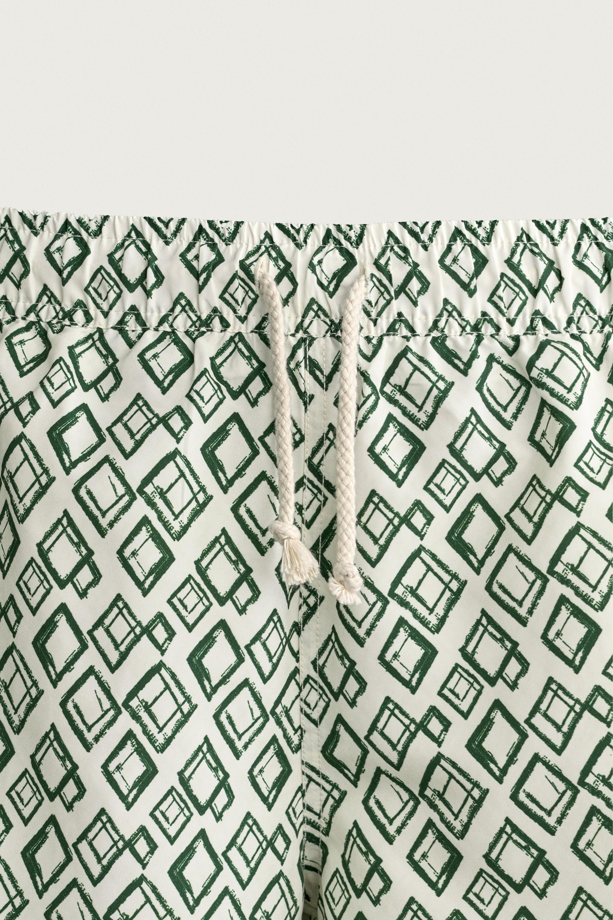 GEOMETRIC PRINT LONG SWIMSUIT