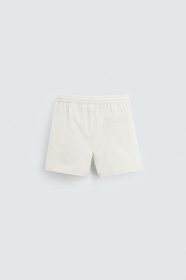 MAILLOT DE BAIN MI-LONG EN SEERSUCKER - Écru de Zara - Image 7
