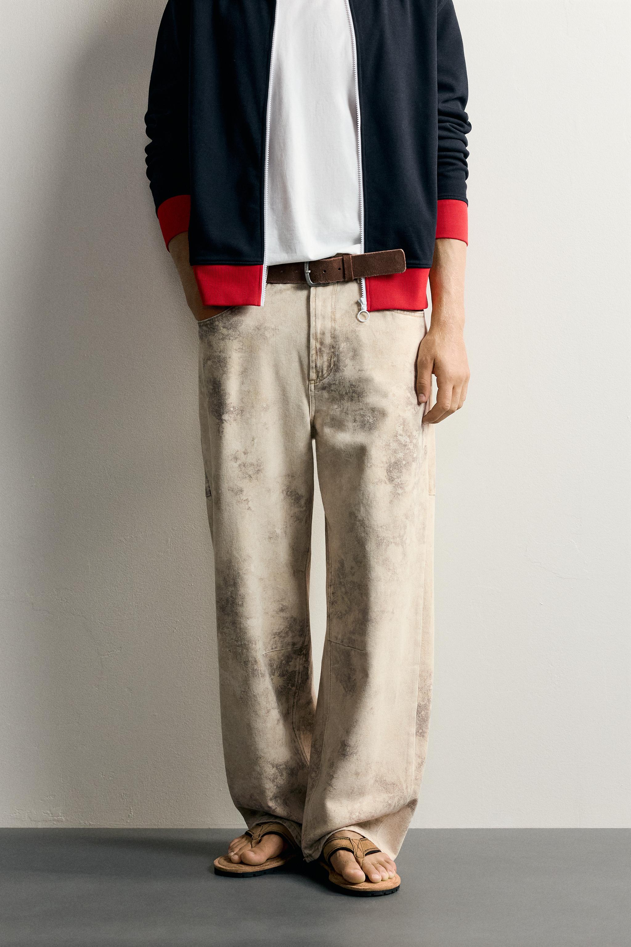 DRAWSTRING BARREL FIT PANTS — Khaki
