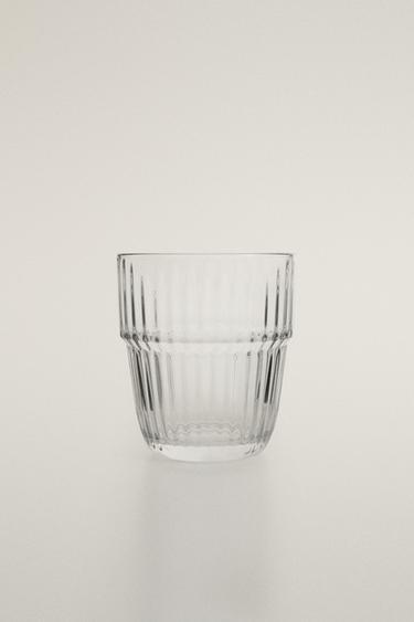 COPO DE VIDRO COM RELEVO - Transparente da Zara - Imagem 0