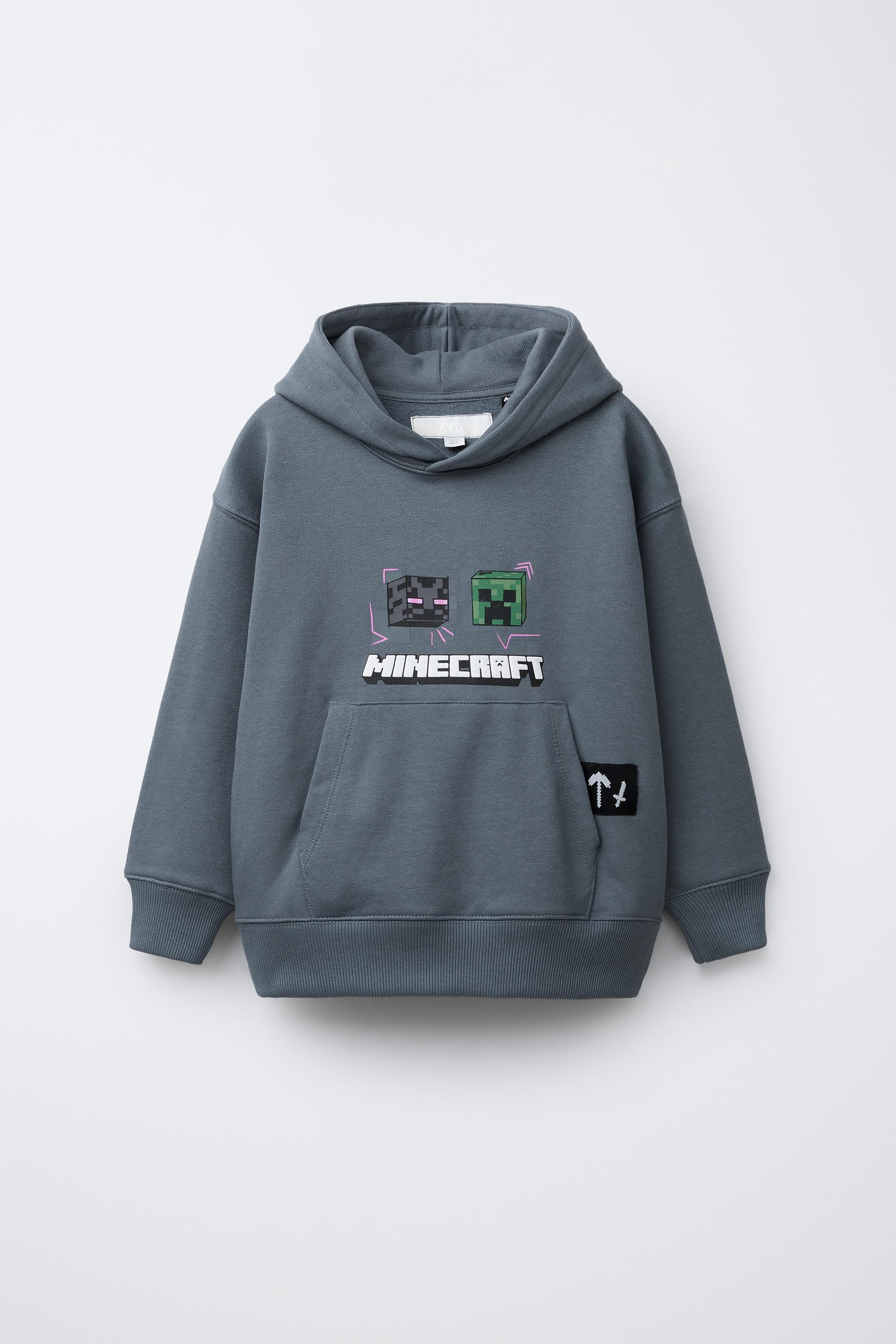 MINECRAFT © MOJANG AB. ™ HOODIE - Blue / Grey | ZARA Australia