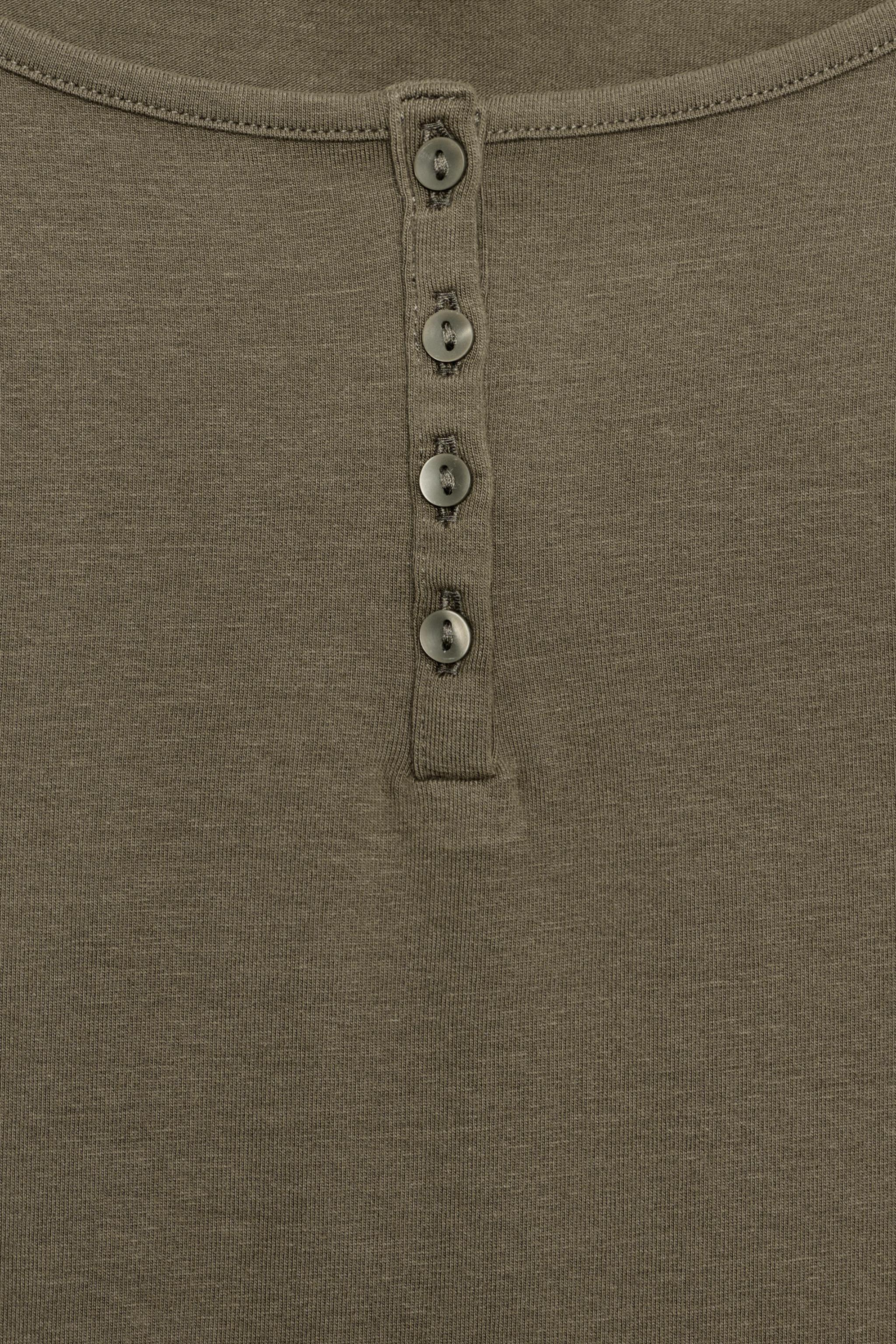 Zara HENLEY T-SHIRT görsel 8