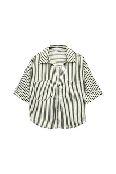 LINEN BLEND SHORT SLEEVE SHIRT