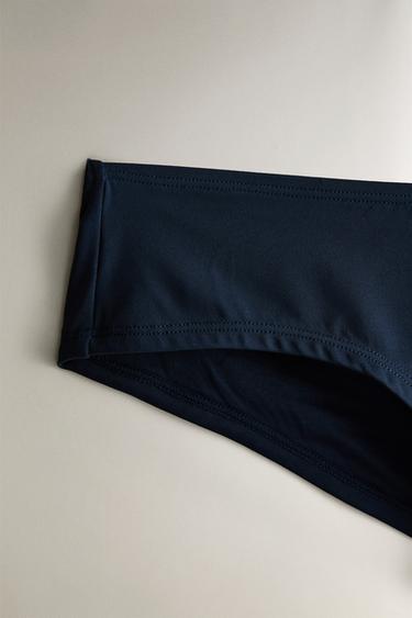 MID-RISE BEACH BIKINI BOTTOMS - Blue by Zara - Image 1