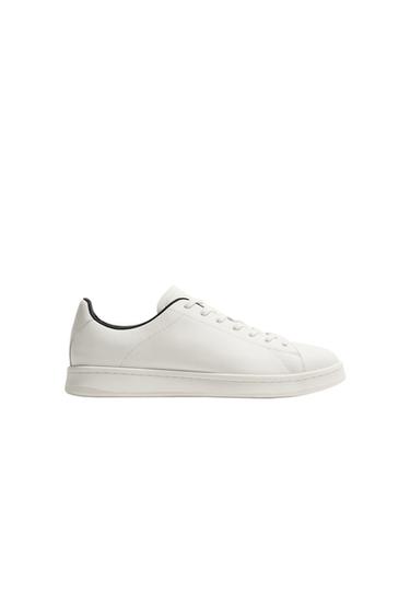 Zara LEATHER SNEAKERS - White