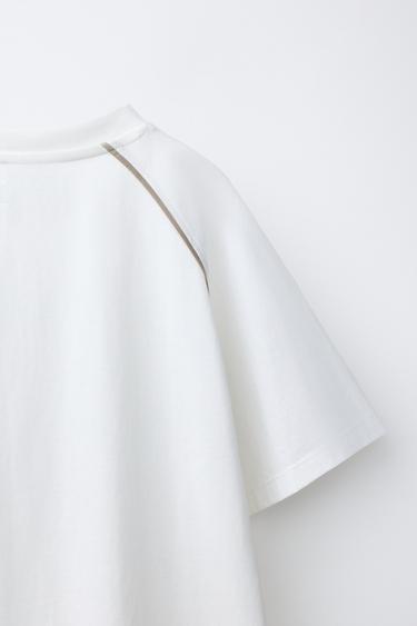 RAGLAN SLEEVE JOGGING T-SHIRT - White by Zara - Image 3