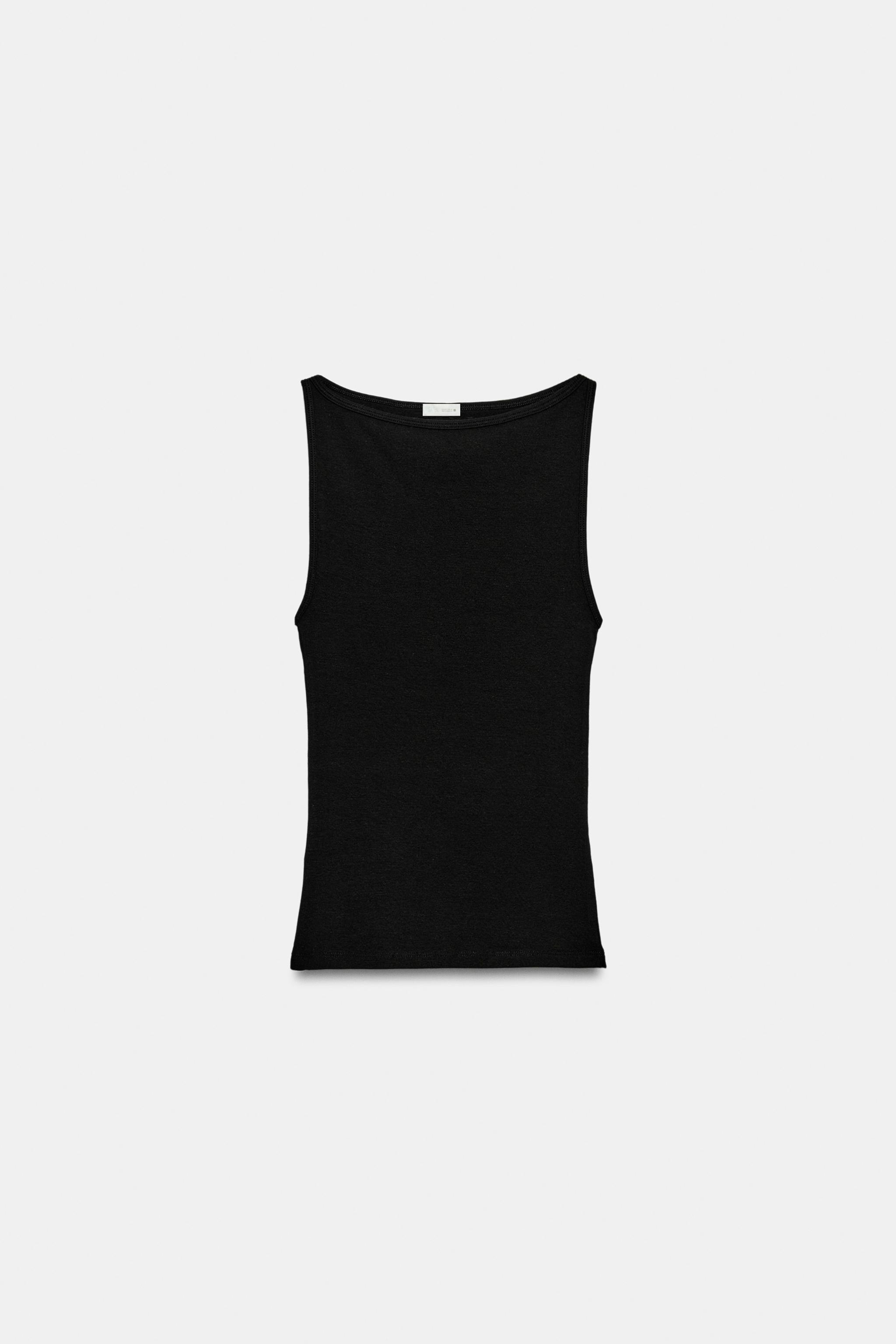MINIMAL SLEEVELESS T-SHIRT