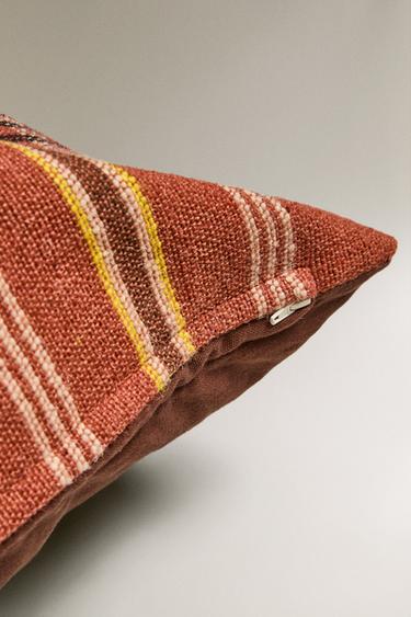 STRIPED FLOOR CUSHION X COLLAGERIE - Brown by Zara - Image 4