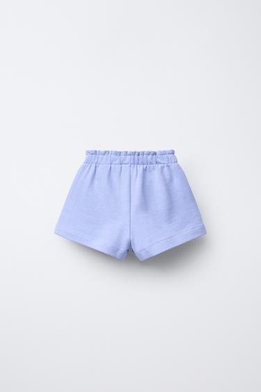 BERMUDA MOLLETON BASIC BRODERIE FLEUR - Lavande de Zara - Image 1