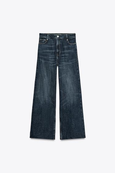 ZW COLLECTION HIGH-WAIST PALAZZO JEANS - Blue by Zara