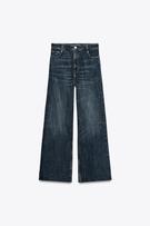 CALÇA FLARE COM EFEITO DENIM
