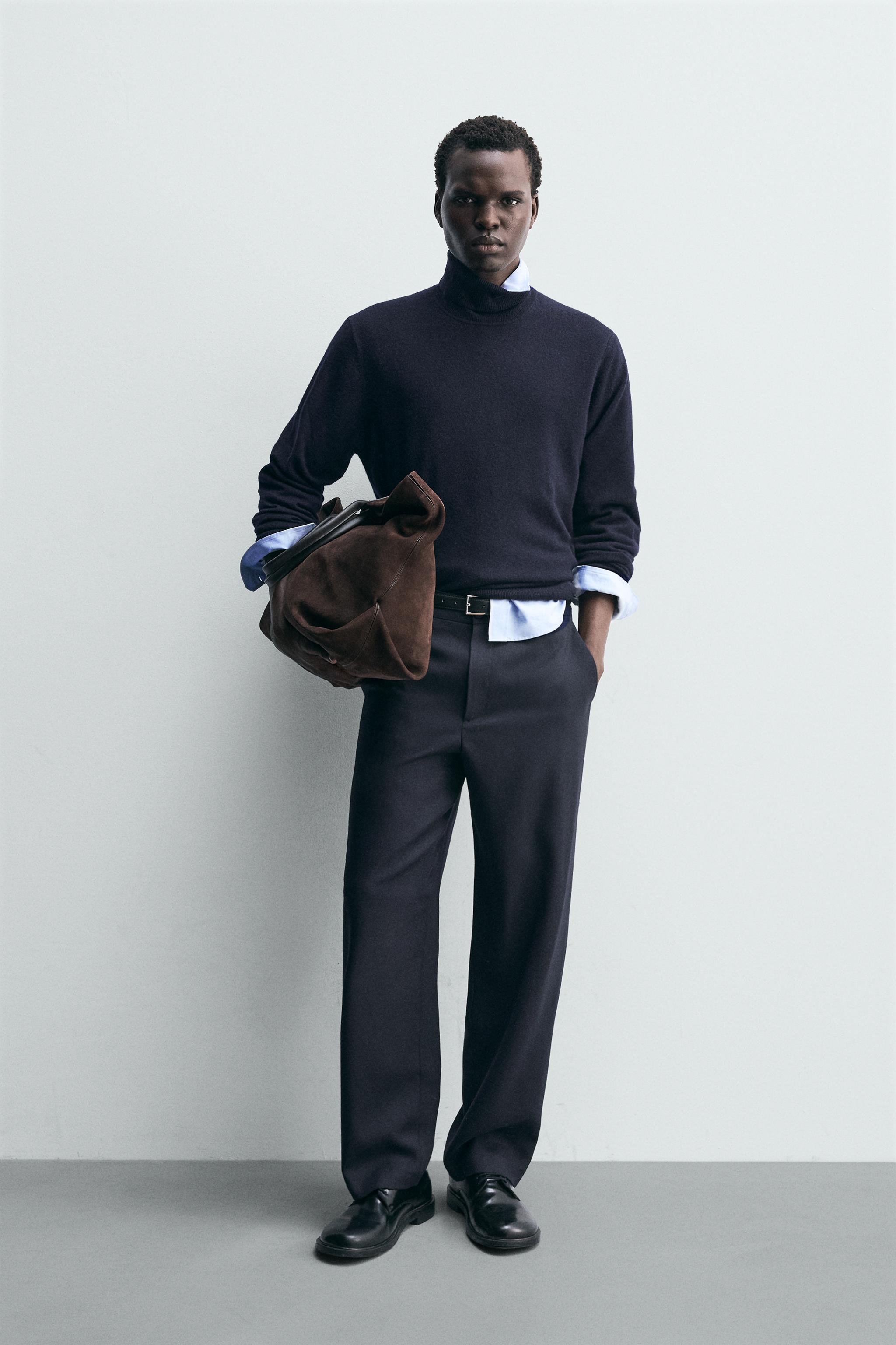 PANTALON STRAIGHT FIT 100% LAINE