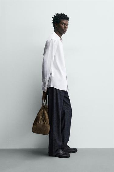 CHEMISE RELAXED FIT LIN - COTON - Blanc de Zara - Image 3