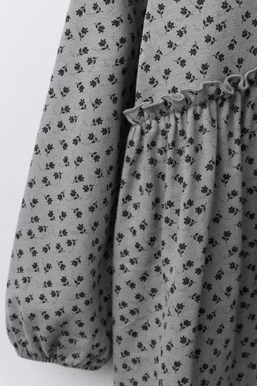 FLORAL PRINT CONTRAST DRESS - Steel by Zara - Image 2