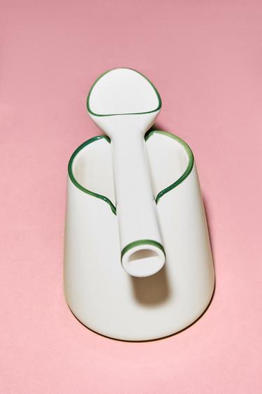 ENSEMBLE SERVEUR À GLACE GRÈS - Vert de Zara