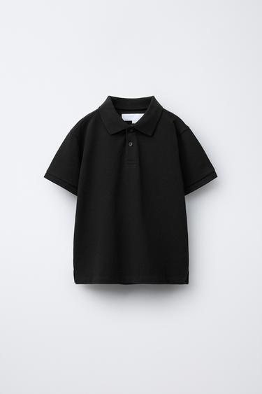 POLO BÁSICO LISO - Preto da Zara - Imagem 0