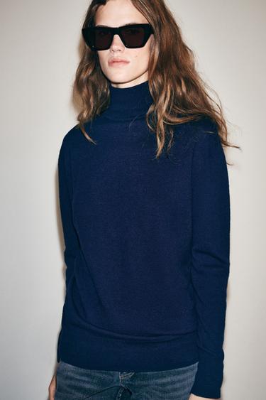 100% EXTRA-SOFT WOOL SWEATER — Navy blue 2