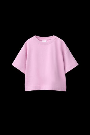 EINFARBIGES HEAVY-WEIGHT-T-SHIRT - Flieder von Zara - Bild 0