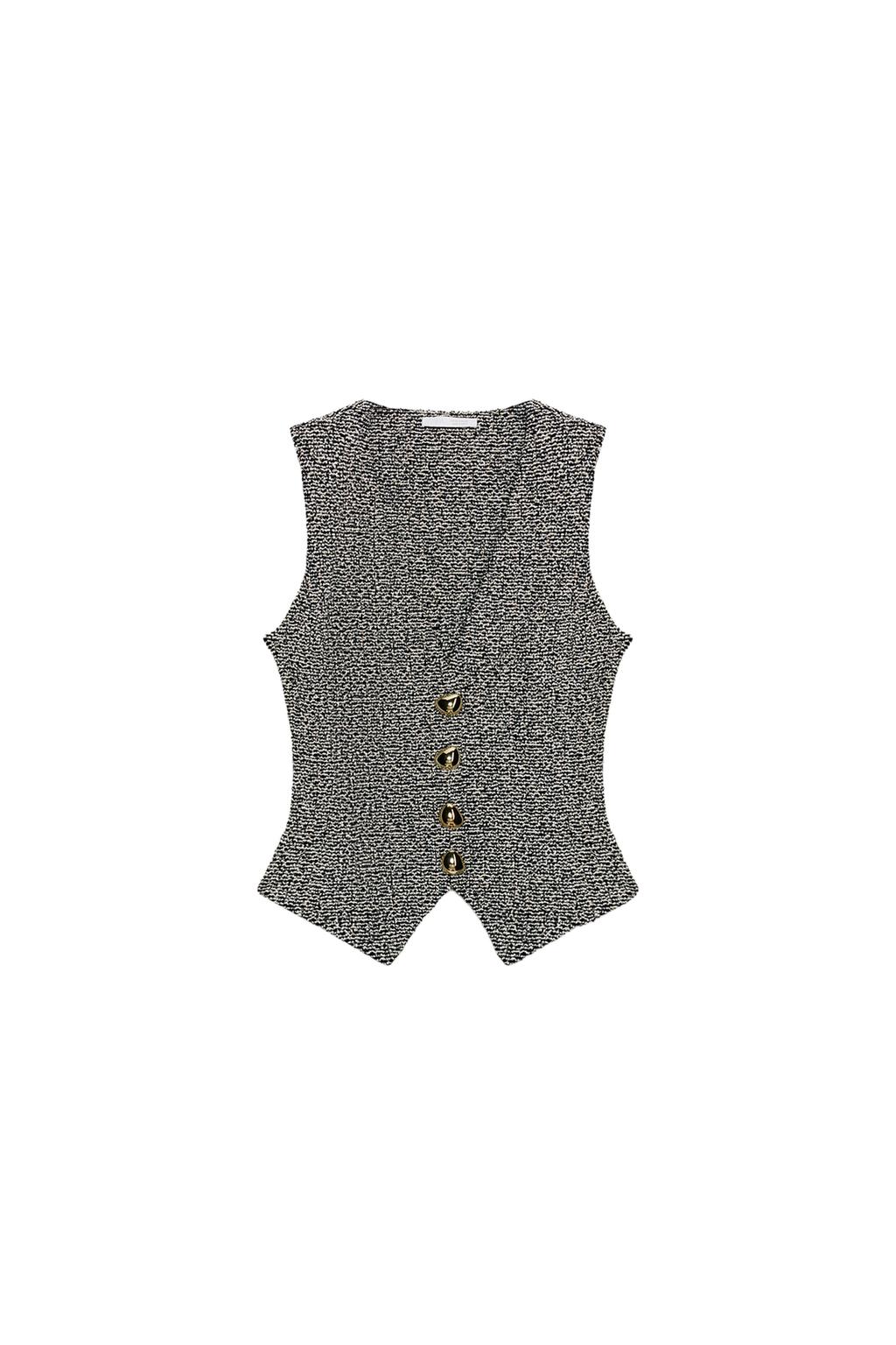 STRUCTURED BUTTON VEST - image 3