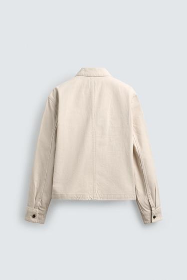 BLOUSON COURT COUPE ZIPPÉ - Écru de Zara - Image 8