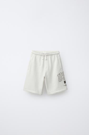 PLUSH JOGGING BERMUDA SHORTS - Ecru by Zara - Image 0