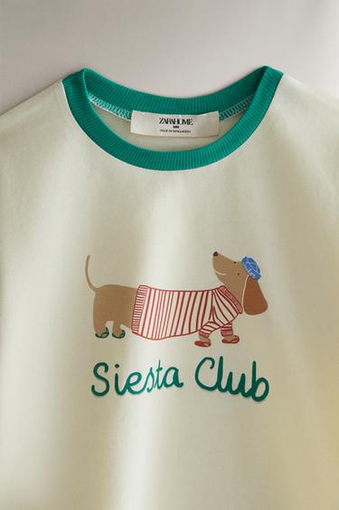PYJAMA ENFANT CHIEN - Écru / Vert de Zara - Image 2