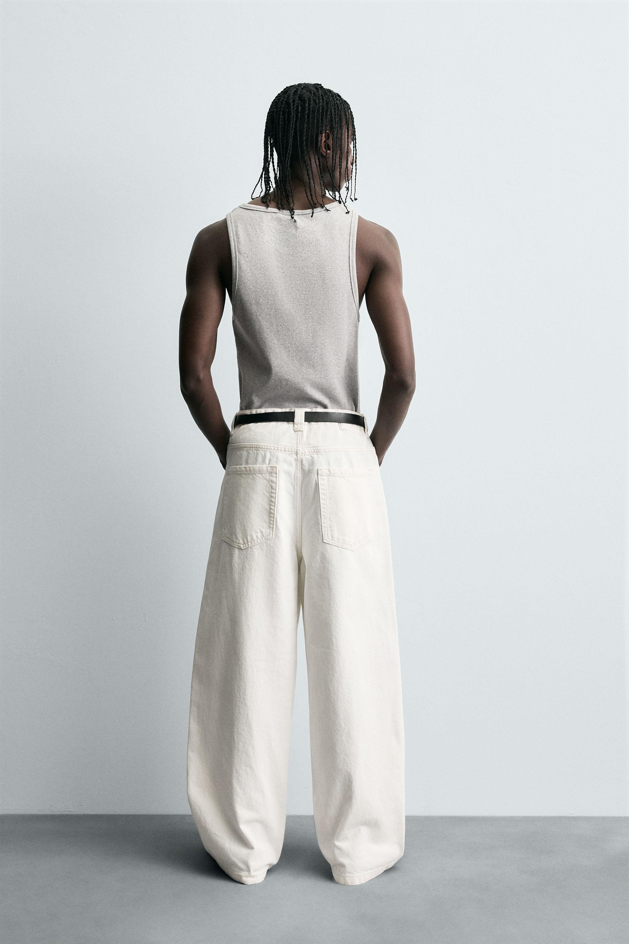 バルーンスリーブフィットデニムパンツ - ホワイト | ZARA Japan / 日本