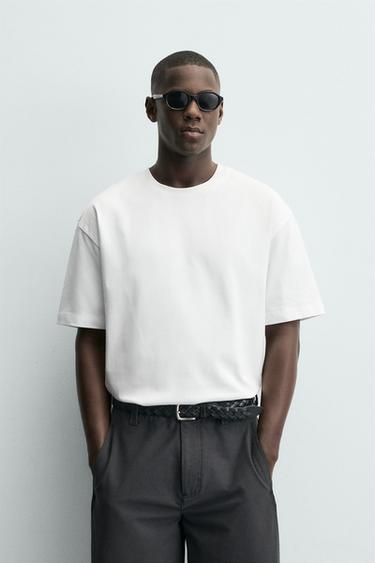 RELAXED FIT T-SHIRT - White by Zara
