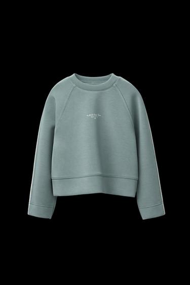 SWEATSHIRT AUS MODAL MIT SCHRIFTZUG - Grün von Zara - Bild 0