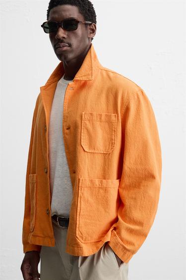 PELLAVA-PUUVILLAPÄÄLLYSPAITA - Orange Zaralta
