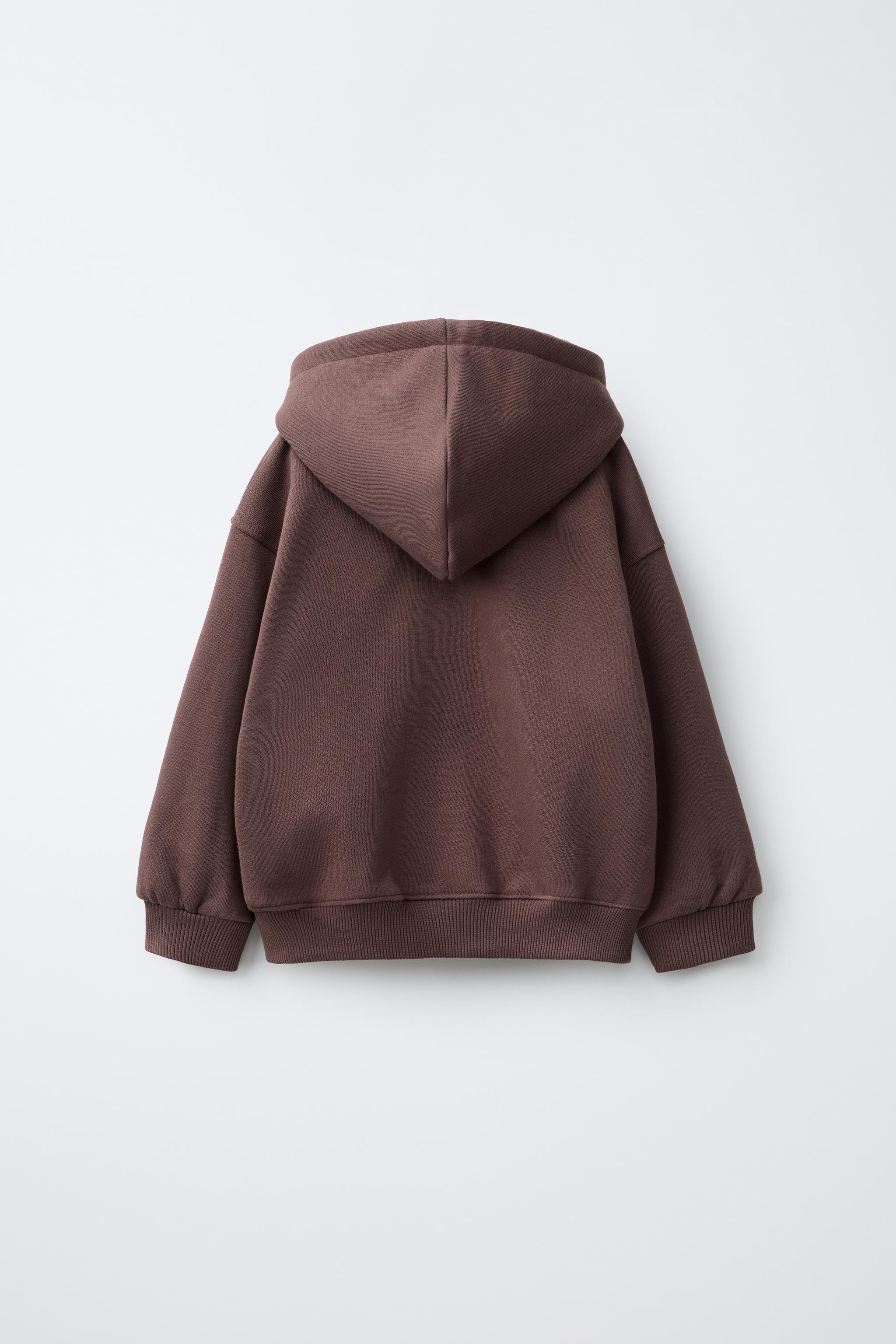 EMBROIDERED BEAR ZIP UP HOODIE