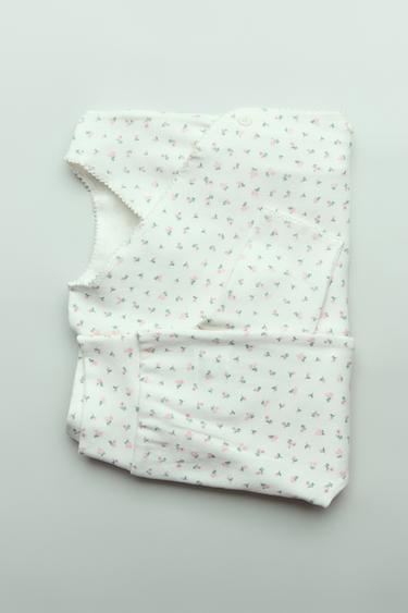 GĖLĖTŲ MARŠKINIŲ IR TAMPRIŲ SU PĖDUTĖMIS KOMPLEKTAS – Šviesiai rožinė – „Zara“