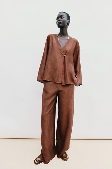 DOUBLE-BREASTED JACKET - dark russet by Zara - Image 0