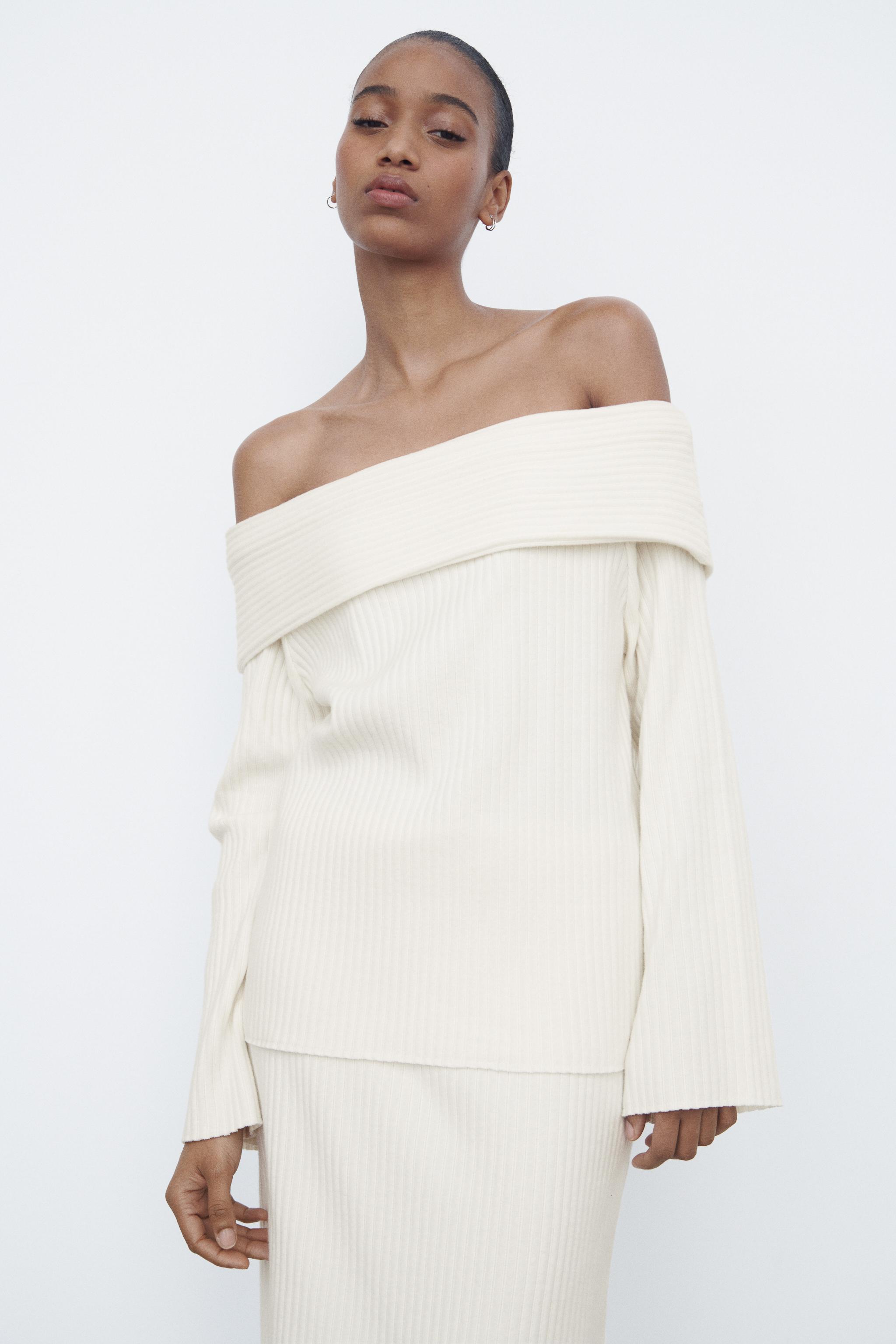 Zara off shoulder sweater new arrivals