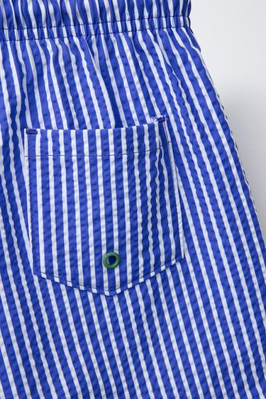 6-14 ANS/ SHORT DE BAIN EN SEERSUCKER - Bleu de Zara - Image 3
