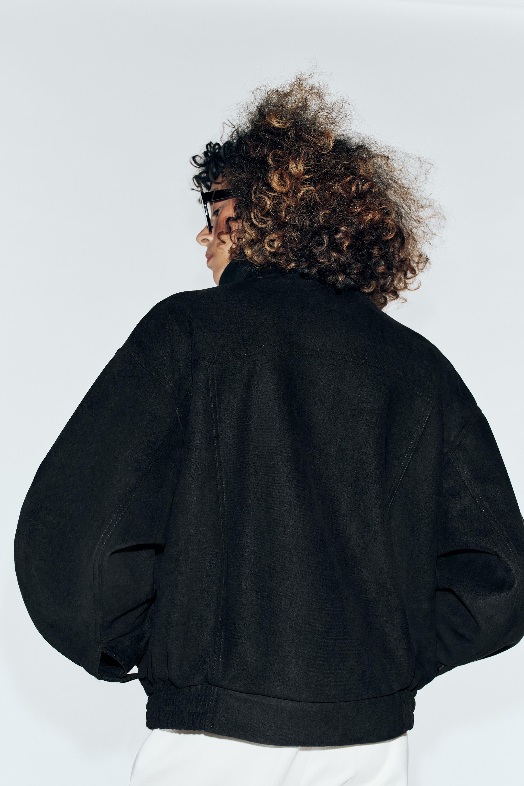 BLOUSON BOMBER EFFET DAIM