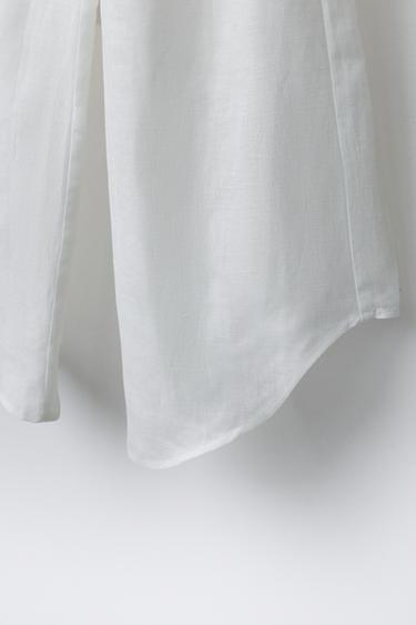 LINEN TROUSERS WITH JEWEL BELT - White by Zara - Image 3