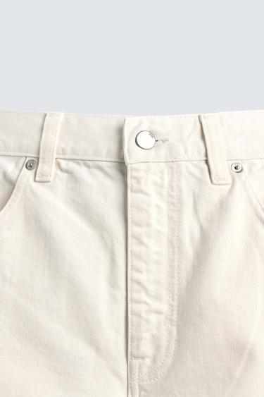 BERMUDA DENIM BAGGY FIT - Blanc cassé de Zara - Image 8