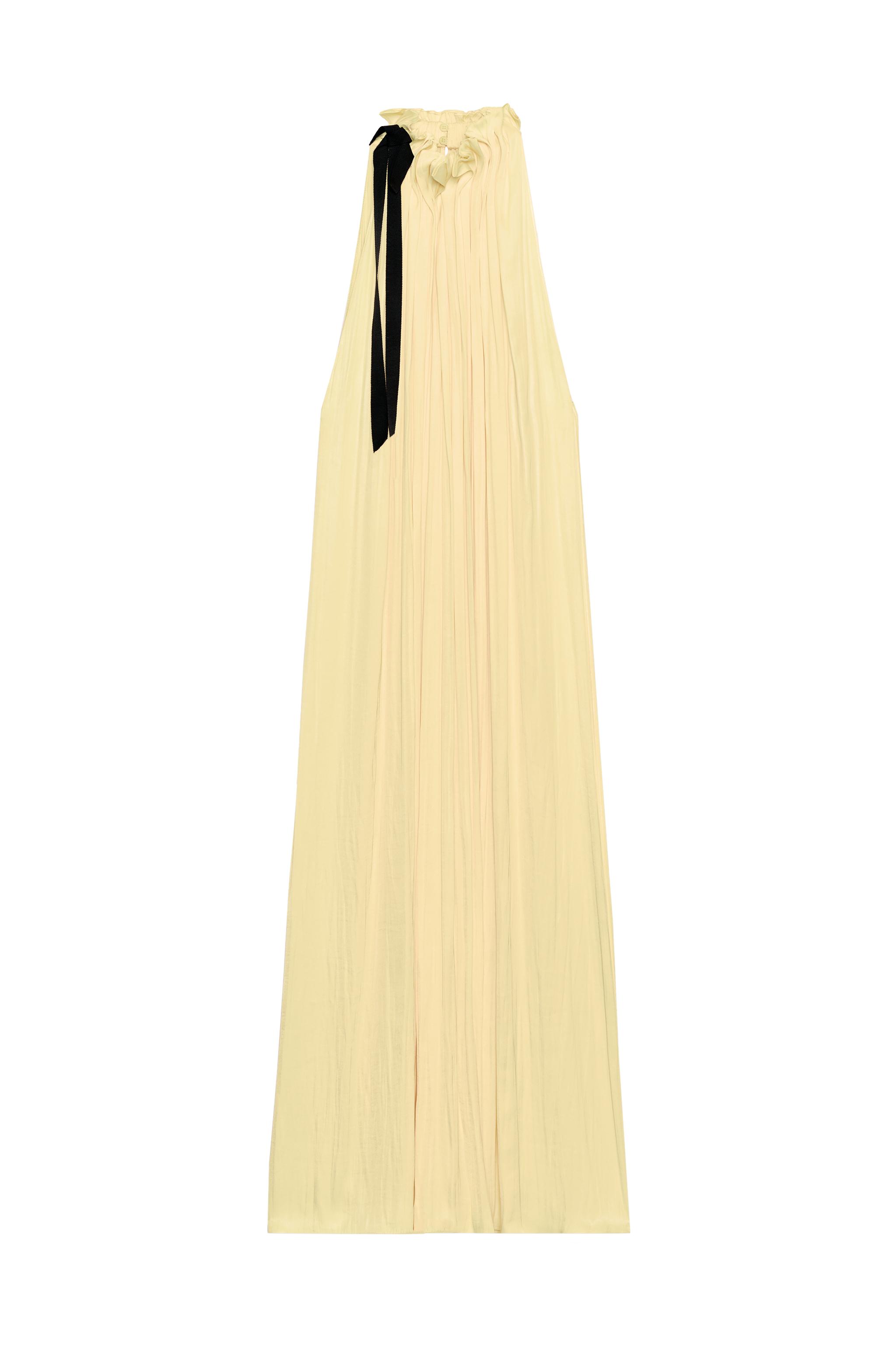 ZW COLLECTION SATIN EFFECT HALTER DRESS - Yellow | ZARA United States ZW COLLECTION SATIN EFFECT HALTER DRESS - Yellow | ZARA United States