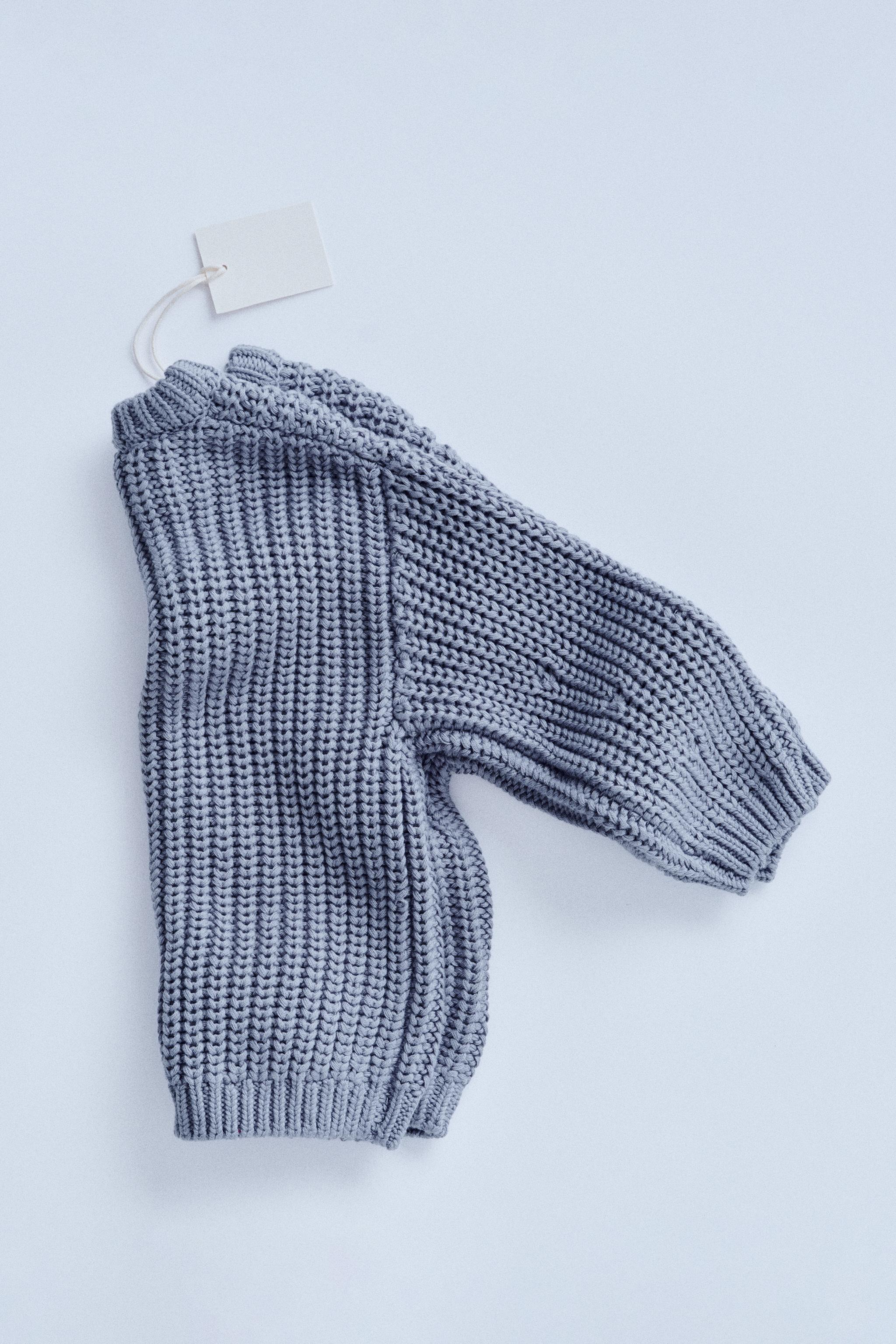 ZARA TIMELESS - CHUNKY KNIT SWEATER - Blue / Steel | ZARA