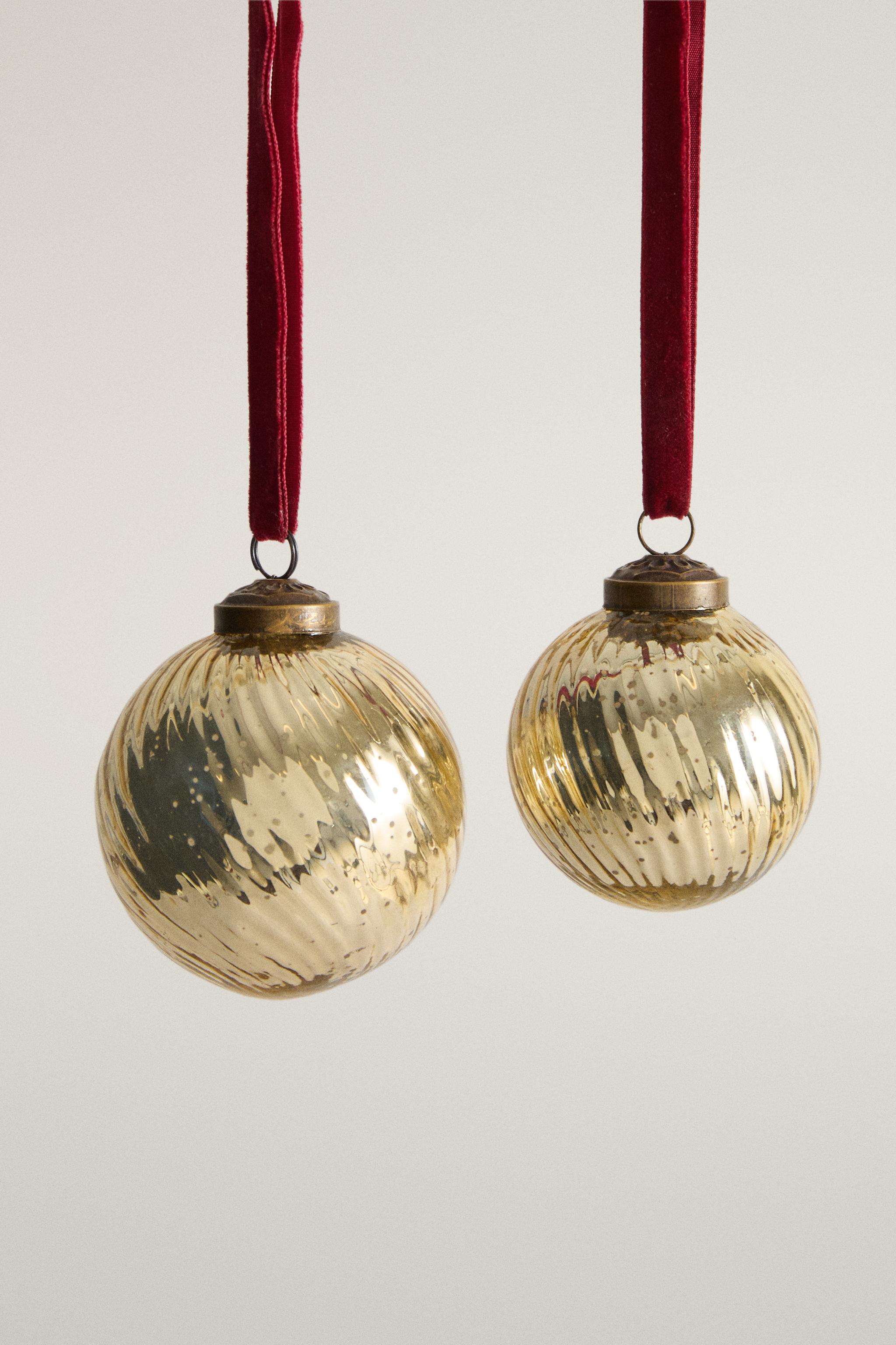 MERCURY-EFFECT BAUBLE CHRISTMAS TREE DECORATION