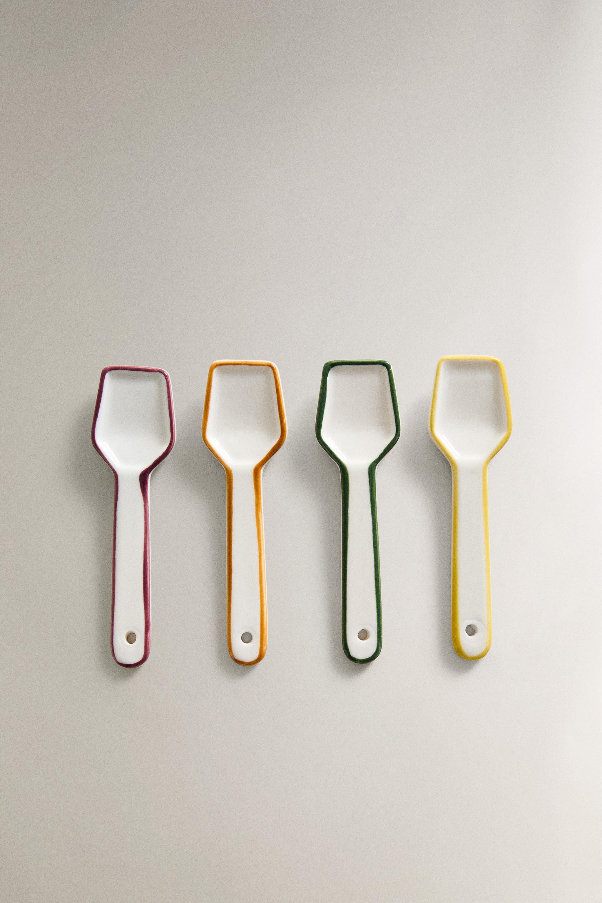 LOT CUILLÈRES À GLACE GRES BORD CONTRASTANT (LOT DE 4)