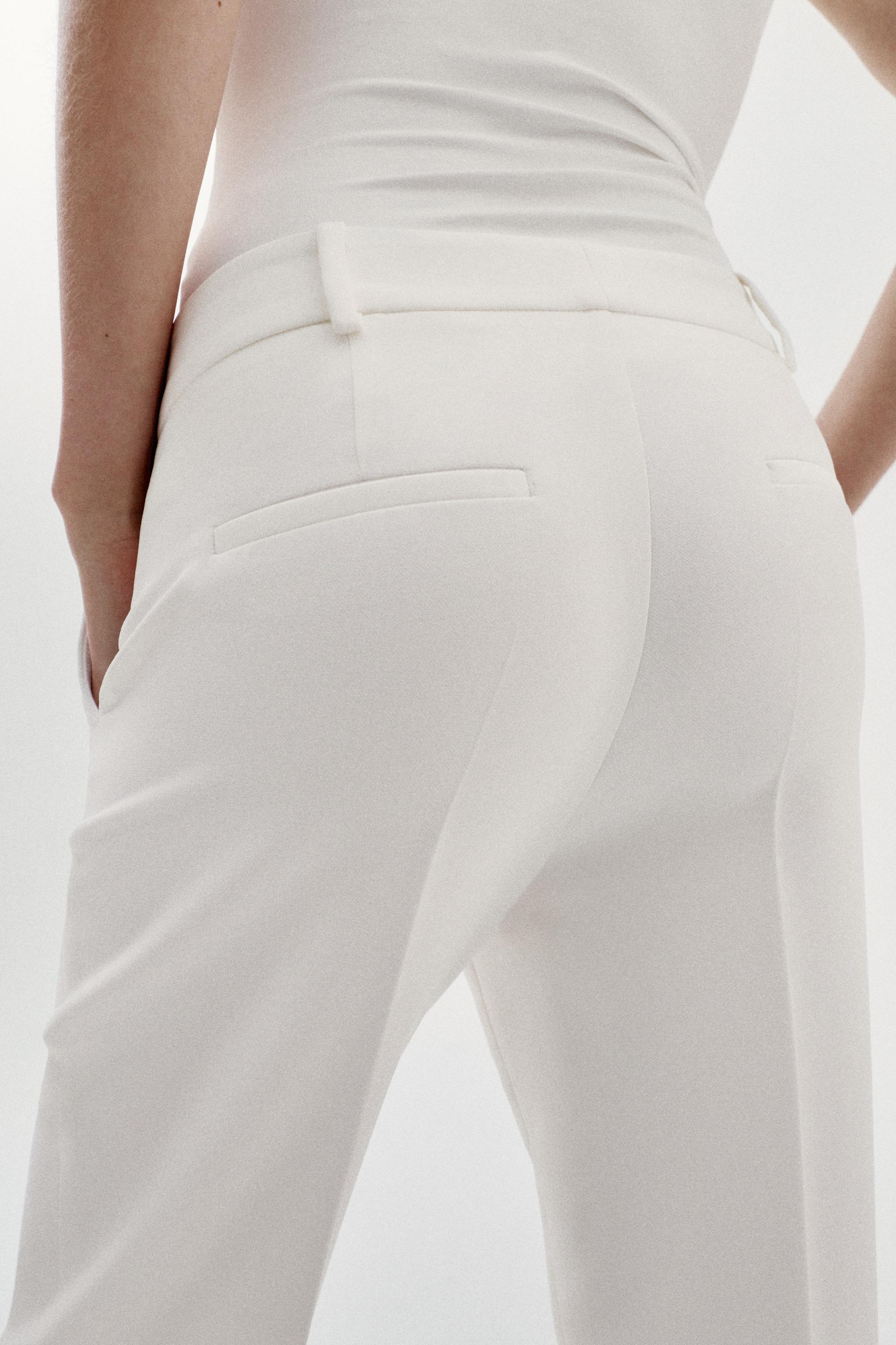 Женские брюки Zara STRAIGHT LEG BUTTON TROUSERS — фото 5