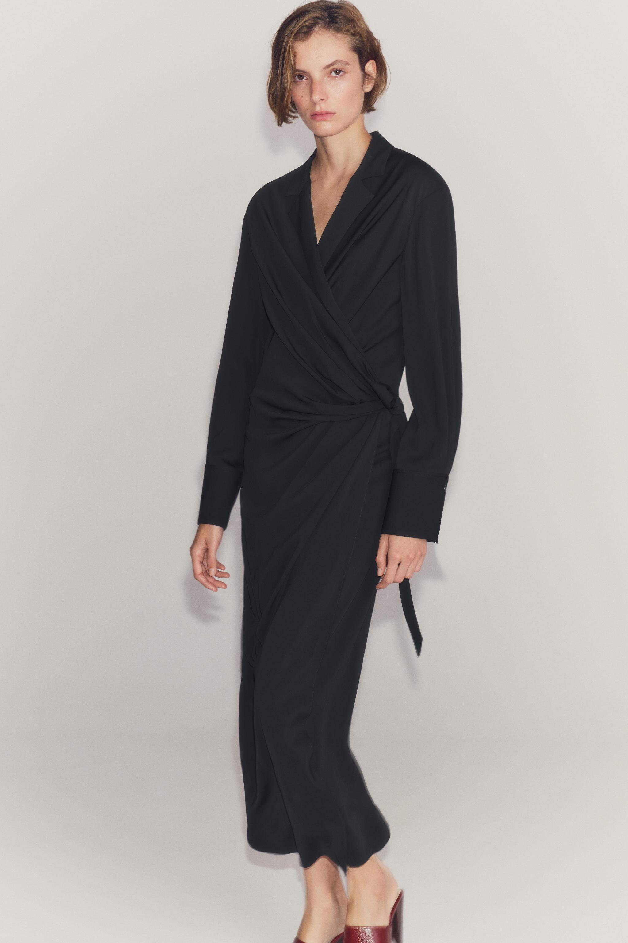 Женские платья Zara ZW COLLECTION SATIN KNOT DRESS — фото 5