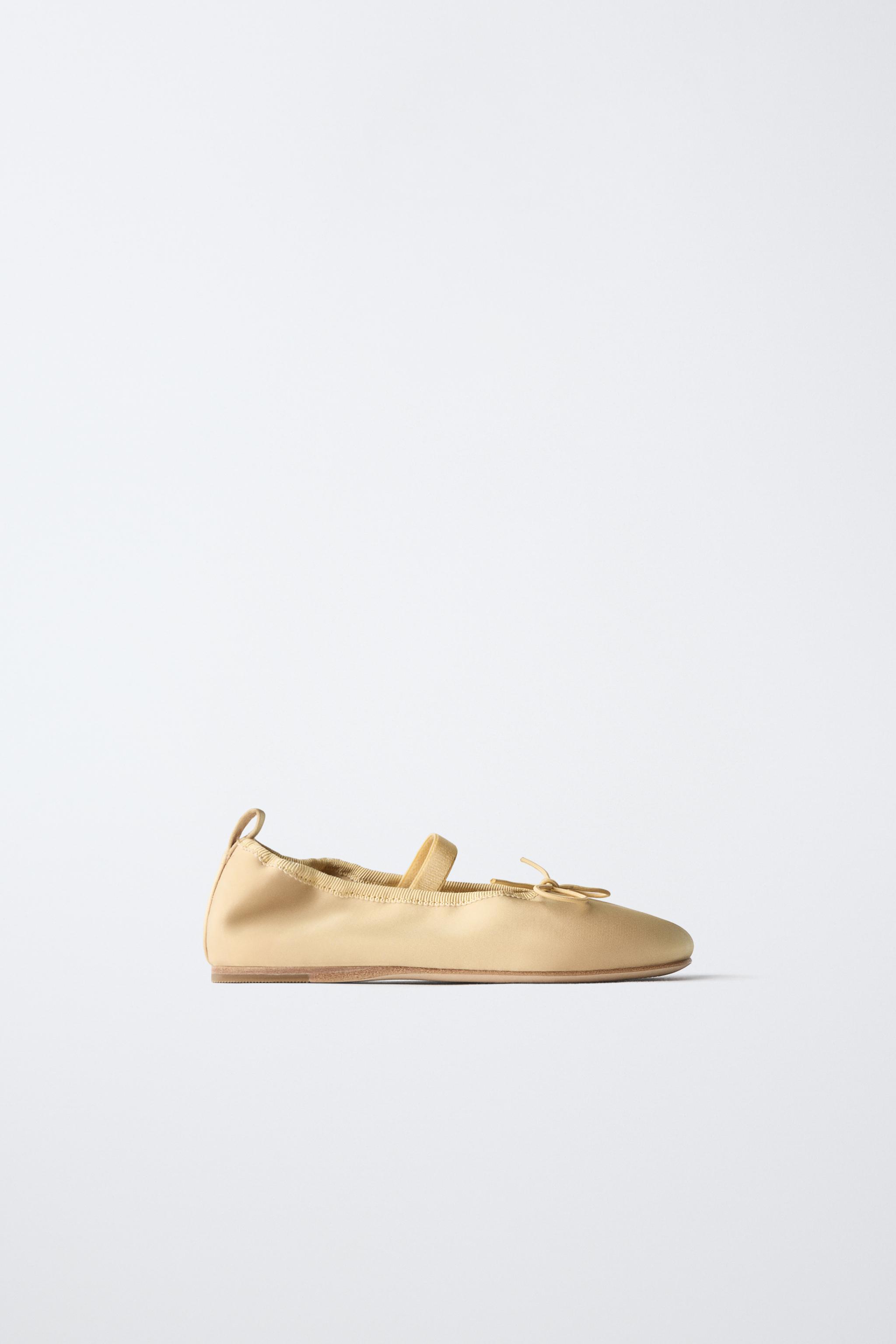 LIMITED EDITION BOW BALLET FLATS - Burgundy Red | ZARA United States