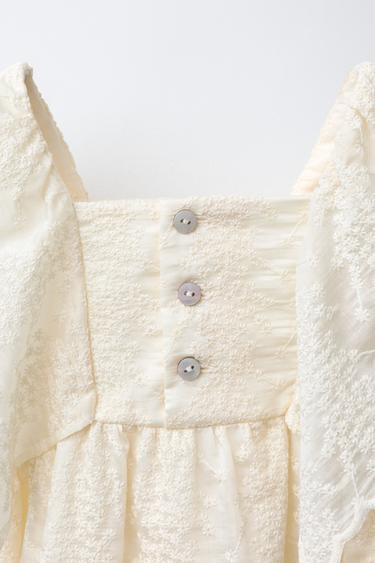 فستان فراشات مطرزة - خَام الخاص بـ Zara