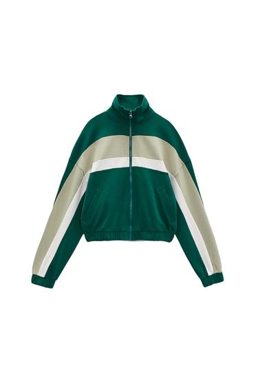 SWEATSHIRT WITH CONTRASTING PANELS