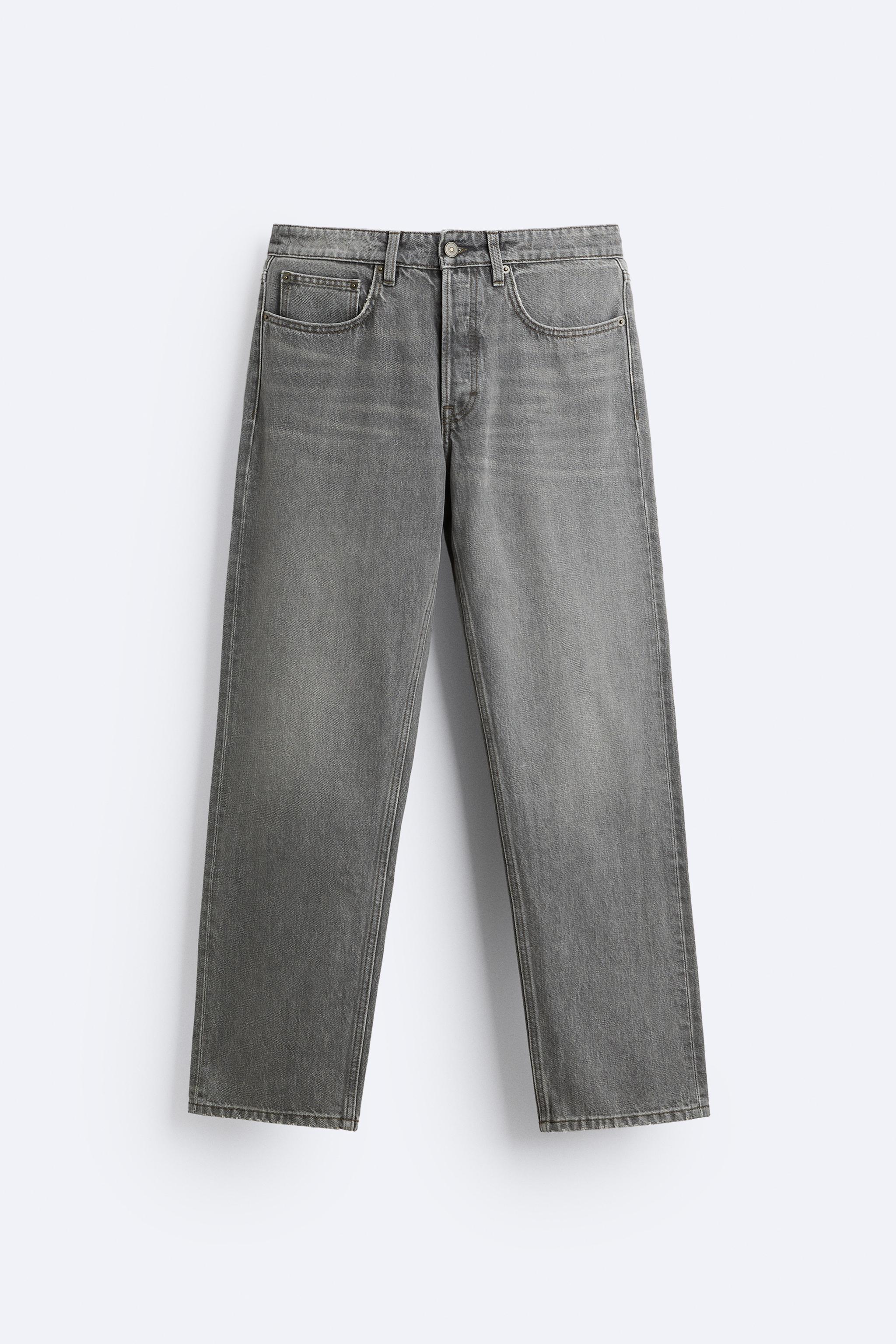 STRAIGHT FIT JEANS - Gray | ZARA United States