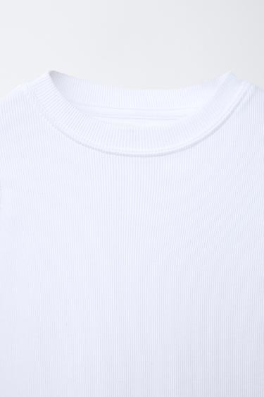 SLEEVELESS RIBBED TOP - White by Zara - Image 2