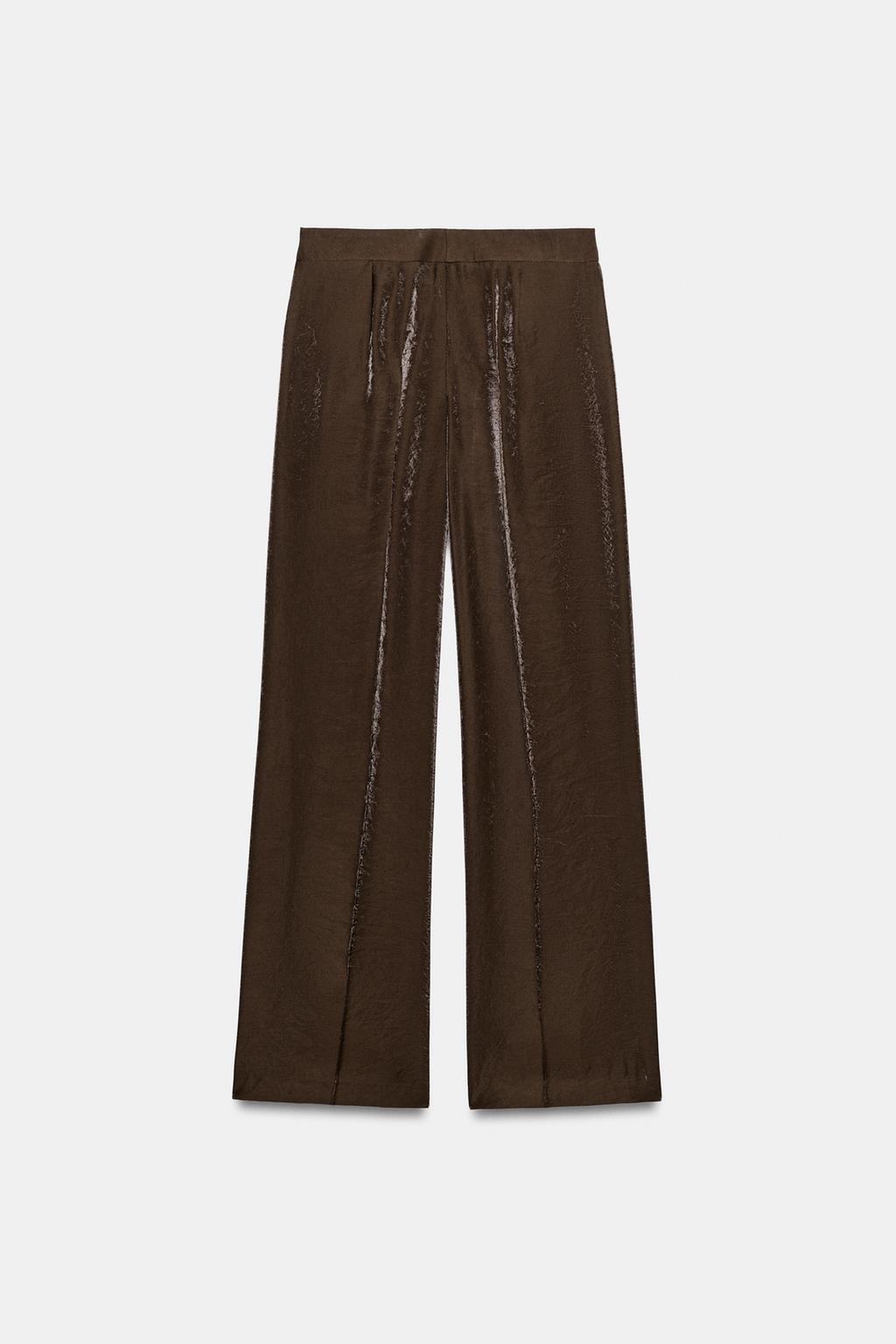 SHINY EFFECT STRAIGHT PANTS - image 2